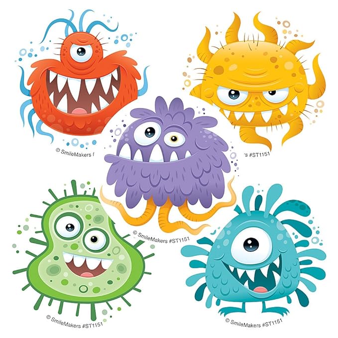 Buy Silly Germ Stickers Prizes And Giveaways 100 Per Pack Online at Low