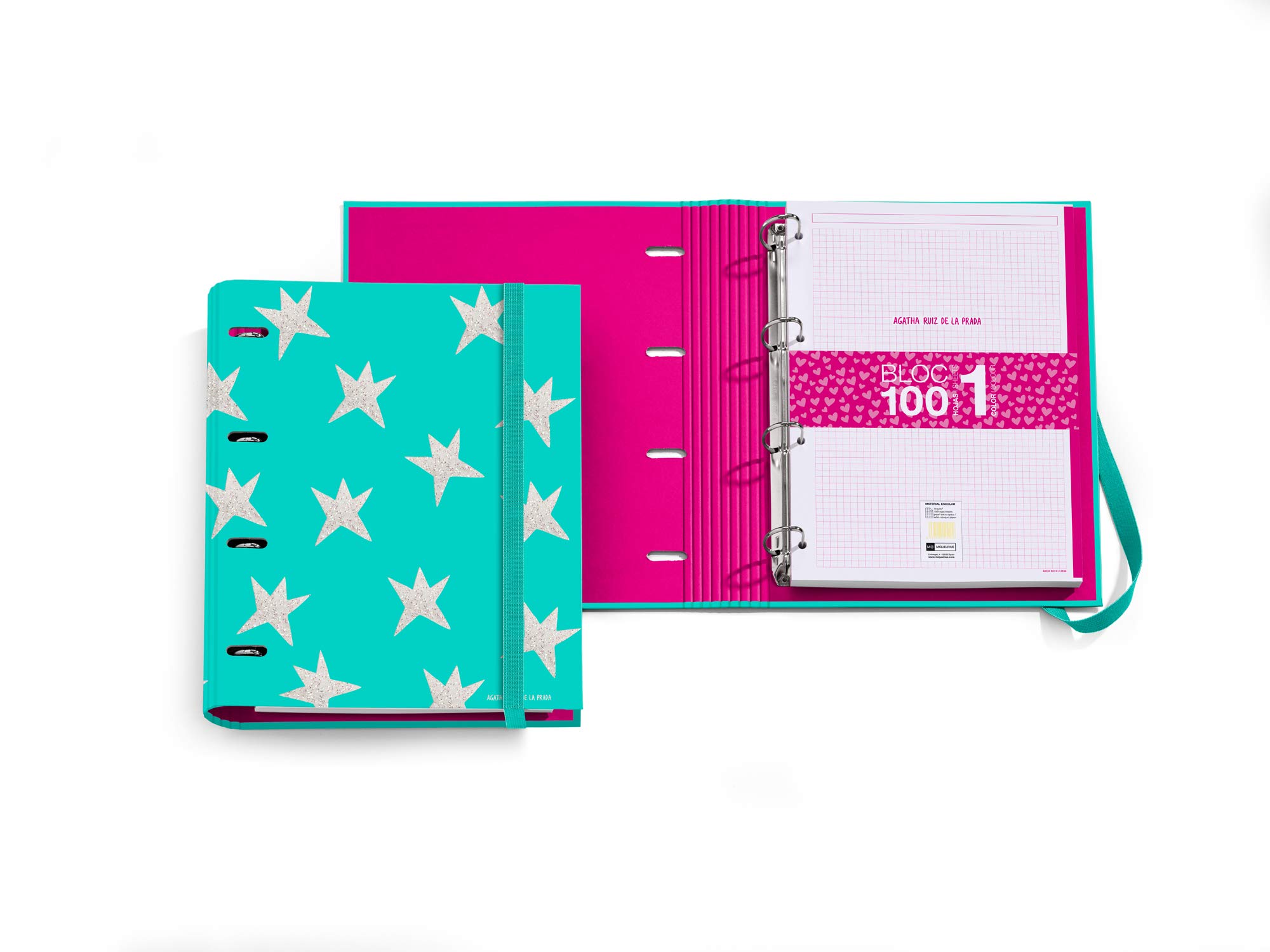 Miquelrius 14698 Agatha Ruiz de la Prada Estrelles A4 100 Sheets Squared 4 Colours