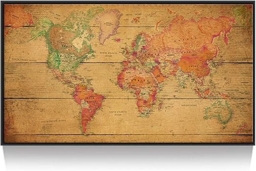 Amazon Com Creative Art Tamano Grande Mapa Del Mundo Pared Arte