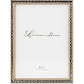 Lawrence Frames Metal Picture Frame with Hammer Effect, 5x7, Gold