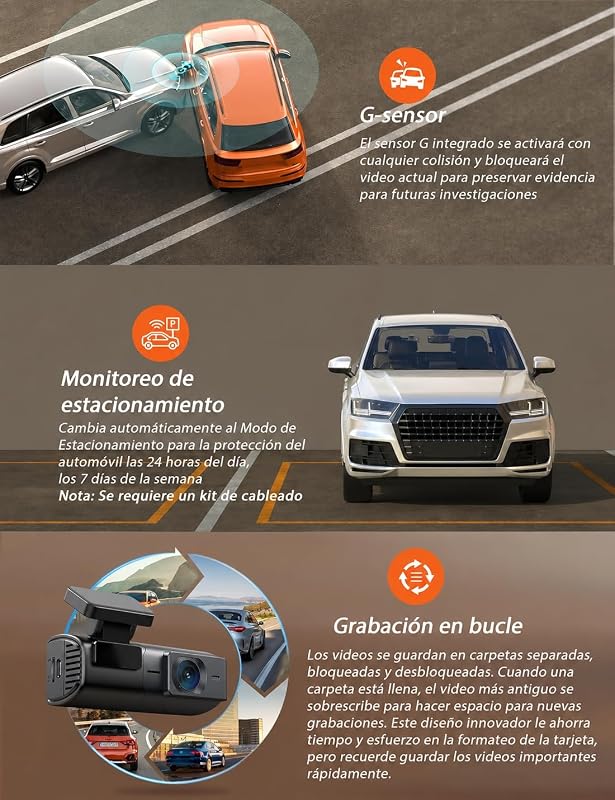 Izeeker 2.5k dashcam wifi dash camera para carros, mini car camera 1440p front dashcam com aplicativo, cartão de 32 gb grátis, visão noturna, wdr, g-sensor, gravação de loop, suporta modo de estacionamento 24h