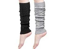 Loritta Womens Leg Warmers Winter Warm Knit Long Boot Socks Slouch Knee High 80s for Party
