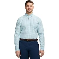 Izod Men's Slim Fit Button-Down Shirt - Stretch Performance Plaid Long Sleeve