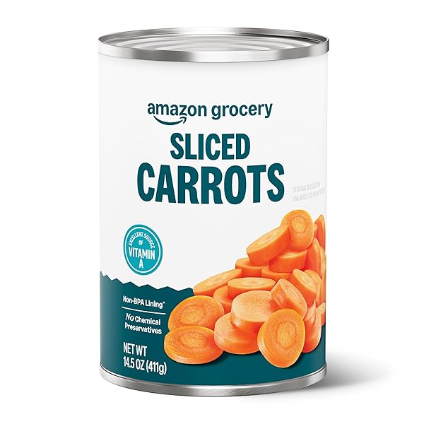 AMAZON GROCERY, CANNED SLICED CARROTS, 14.5 OZ