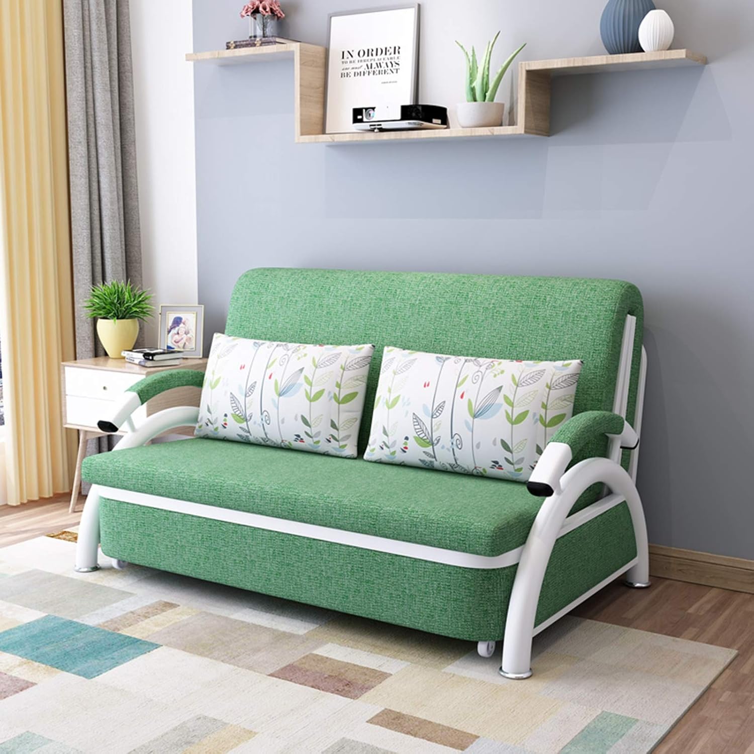 EuropeanStyle Futon Sofa Convertible Bed, MultiFunction Foldable