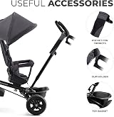 Kinderkraft AVEO Tricycle 9 Months to 5 Years Adjustable Handle Gray view 6