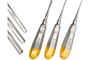ARTMAN INSTRUMENTS Dental Straight Extraction Elevators – 2mm, 3mm, 4mm Root Tip & Gouge Elevators, Autoclavable Stainless Steel, Tooth Extraction Tools for Oral Surgery