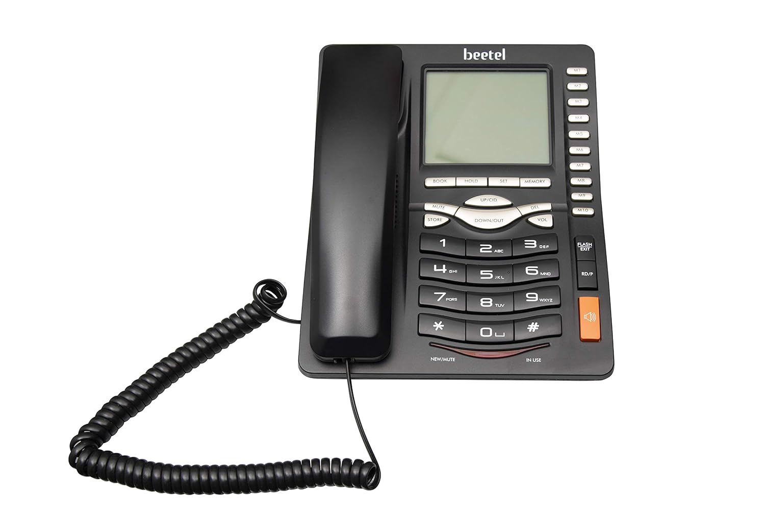Beetek M75N Caller ID Corded Landline Phone with 16 Digit LCD Display, 10 One Touch and 10 Two