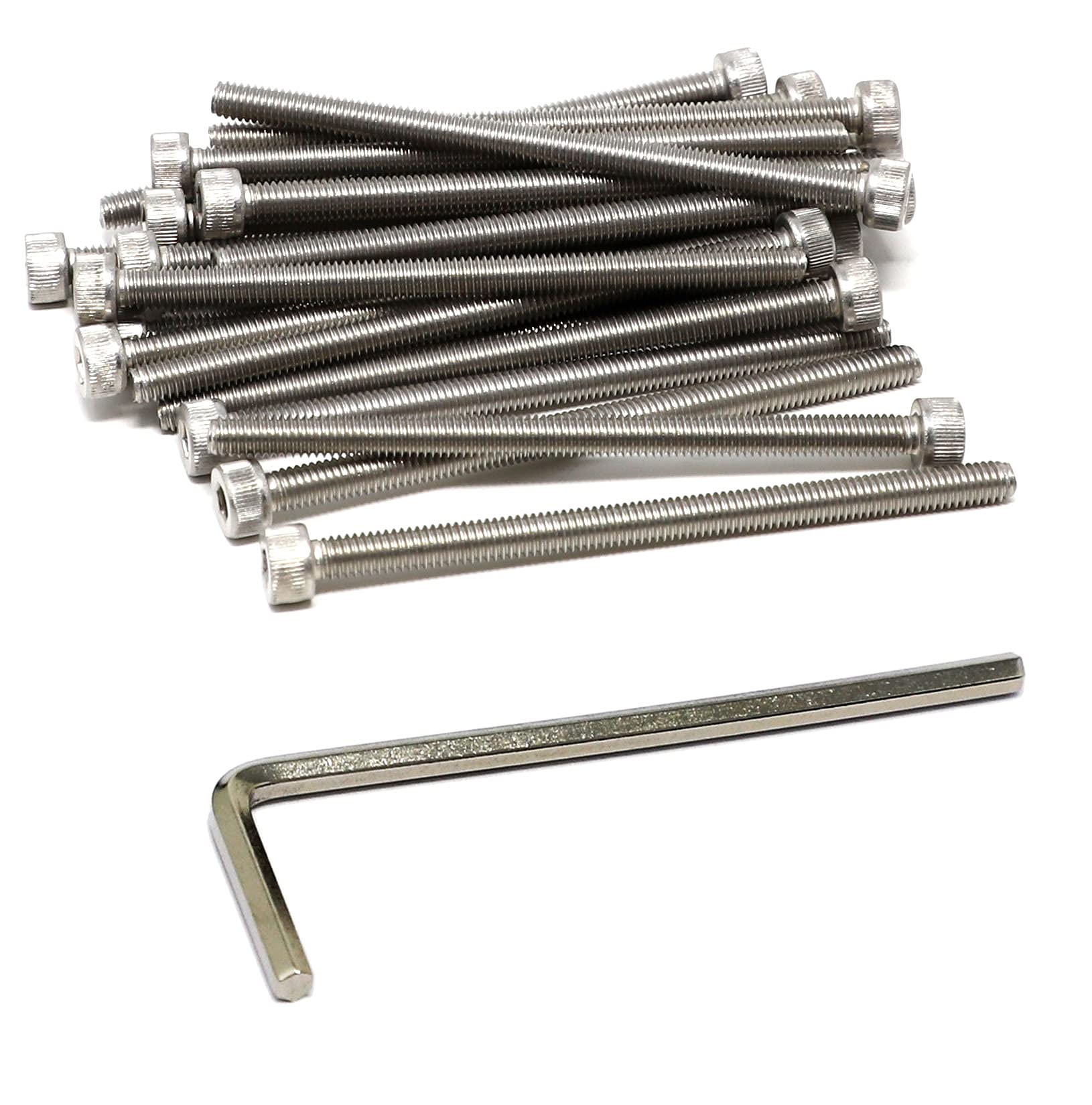 iexcell 25 Pcs Metric M4-0.7 x 65 Stainless Steel 304 Hex Socket Head Cap Screws Bolts Kit