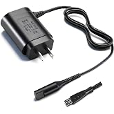 Charger Compatible with Braun Shaver Series 3 7 9 6 8 5 9 1 S3 S7 S5 9 Pro | 12V Charger for Electric Razor Trimmer Series 3 9 7 5 S6 S8 S9, 310S, 3010S, 3040S, Power Adapter for Home &amp; Travel Backup