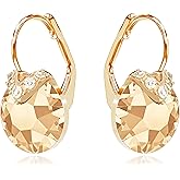 missaqua Gorgeous Solitaire Earrings for Women - Embellished with Austrian Crystals, Leverback Drop, Perfect for Any Occasion, Ideal Gifts for Women