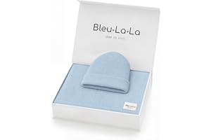 Bleu La La Baby Gift Set - Organic Cotton Newborn Blanket Essentials, Thoughtful Baby Shower & New Baby Gift for Boys & Girls