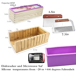 2 PCS Silicone soap molds Making Kit soap loaf bar