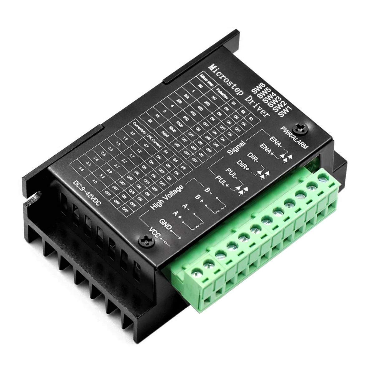ARCELI TB6600 Stepper Motor Driver 32 Segments DC 9-40V 4.0A Suitable 42, 57, 86 Type 2-Phase 4-Phase Stepper Motor