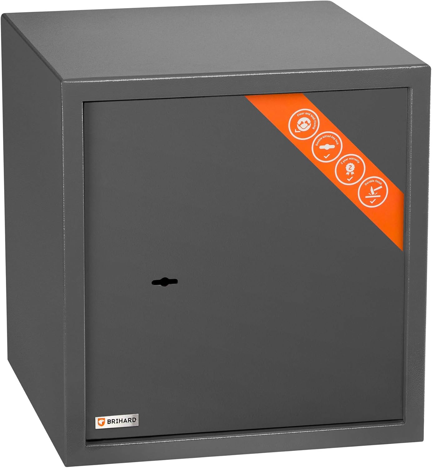 Brihard Business Key Lock Safe 40x36x36cm with Fireproof Money Bag, Large Document Safe 48L with Removable Shelf - Image 3