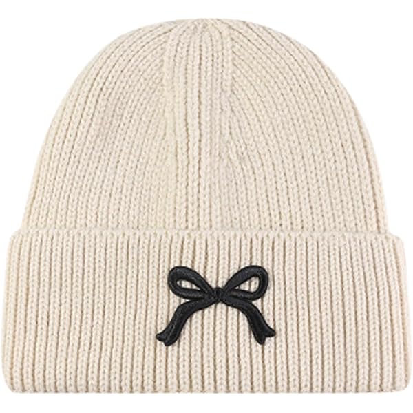 Helene Berman Knit Bow Beanie (One Size, Black) at Amazon  display picture 2