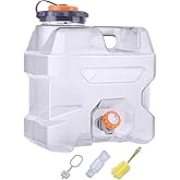 ASIEIT 3.2 Gallon Water Jug with Spigot, Portable Water Tank BPA Free, Leak-Proof Water Containers for Camping Water Storage Containers for Emergency Outdoor Hiking Picnic, Green/Black/Yellow