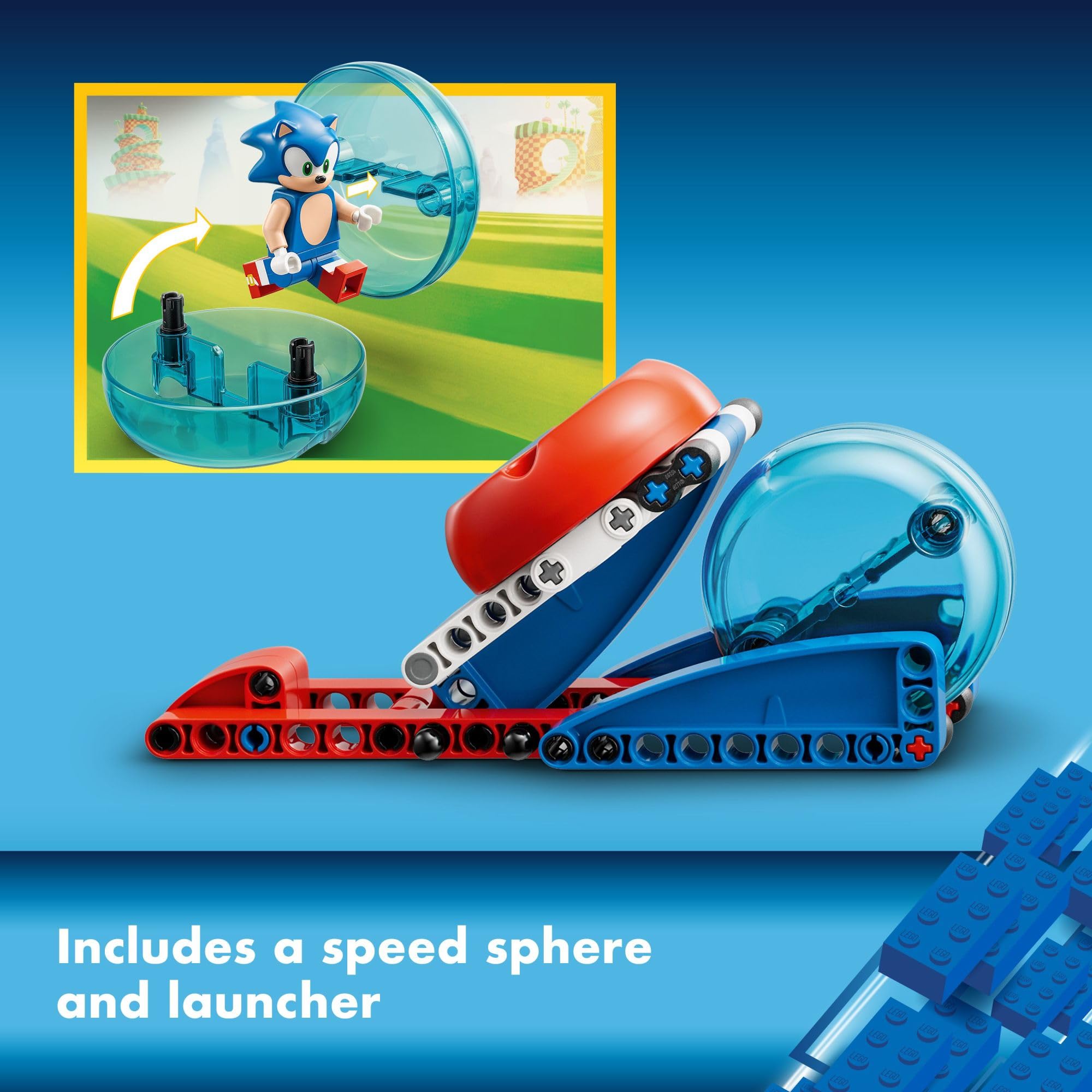LEGO Sonic the Hedgehog Sonic’s Speed Sphere Challenge 76990 Building Toy Set, Sonic Playset with Speed Sphere Launcher and 3 Sonic Figures, Fun Birthday Gift for Young Fans Ages 6 and Up