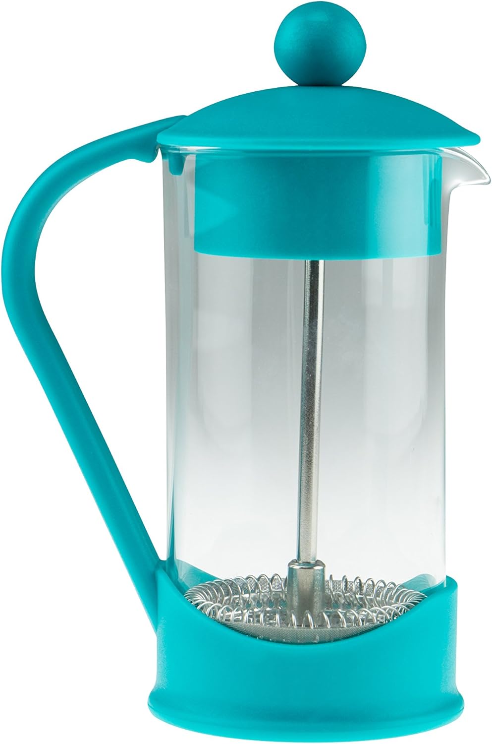 French Press Single Serving Teal Colored Coffee Maker by Clever Chef