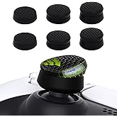PlayVital 3 Height Armor Thumbs Cushion Caps Thumb Grips for ps5, for ps4, Thumbstick Grip Cover for Xbox Core Wireless Controller, Thumb Grip Caps for Xbox One, Elite Series 2, for Switch Pro - Black
