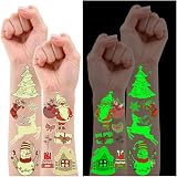 Leesgel Luminous Temporary Tattoos for Kids Christmas Stocking Fillers, 10 view 1