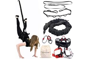 PRIOR FITNESS Bungee Fitness Set Yoga Bungee Cord Rope Resistance Air Dance Rope Exercise Fitness Home Gym Professional Training Equipment