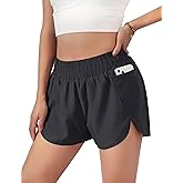 Blooming Jelly Women's Quick-Dry Running Shorts Workout Sport Layer Active Shorts with Pockets 1.75"