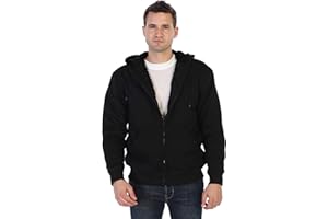 Gioberti Men's Soft Heavyweight Sherpa Lined Fleece Hoodie Jacket