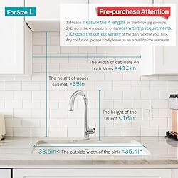 SOLEDI Dish Drying Rack Over The Sink, 2 Tier Large
