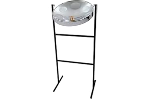 Panyard Jumbie Jam Authentic Steel Drum Kit Chrome Finish with Tube Floor Stand