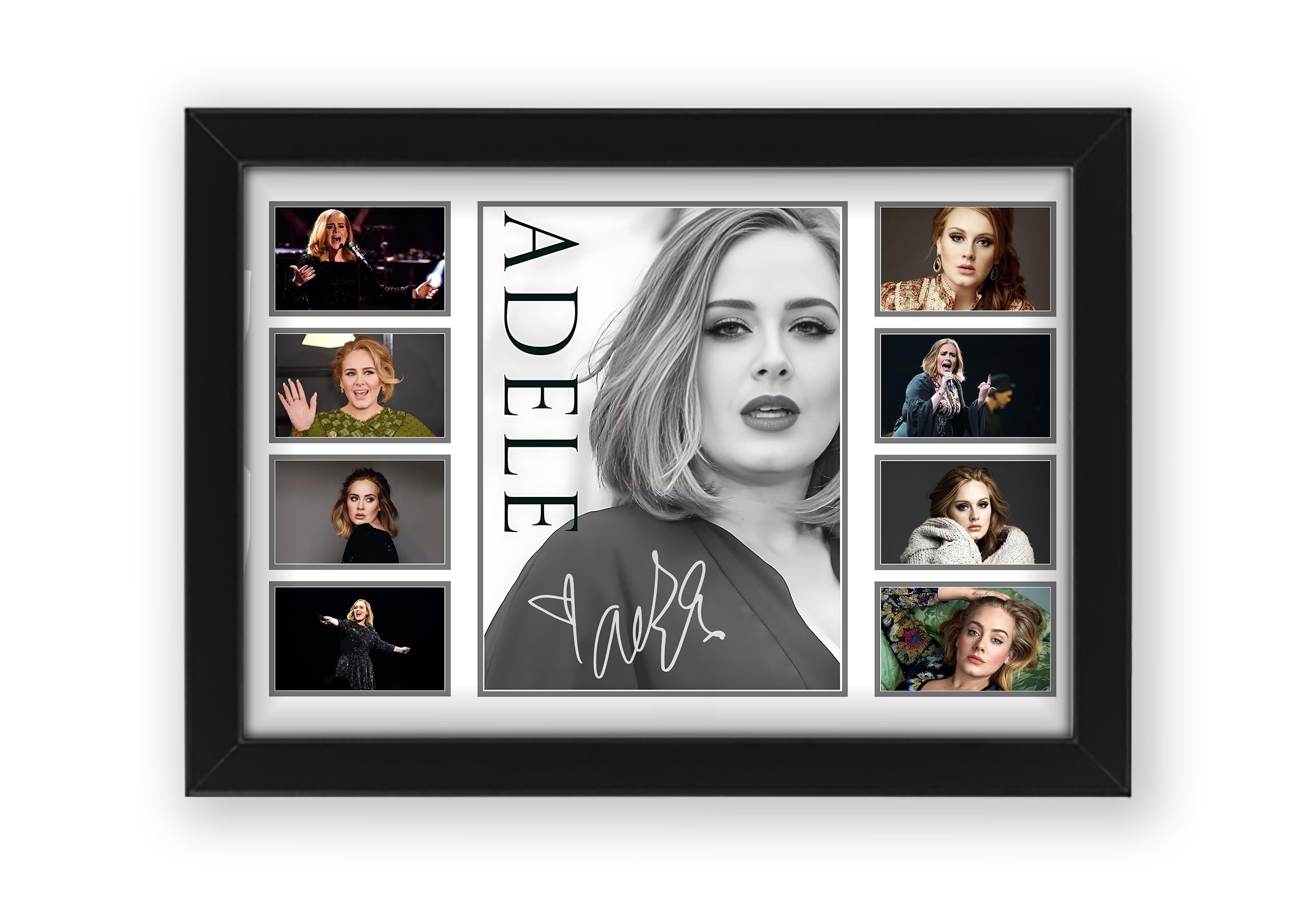 Adele Signed Poster Print - Limited Edition Autograph Fan Gift – Collectible Memorabilia Merchandise (Framed A3 (30x40cm))