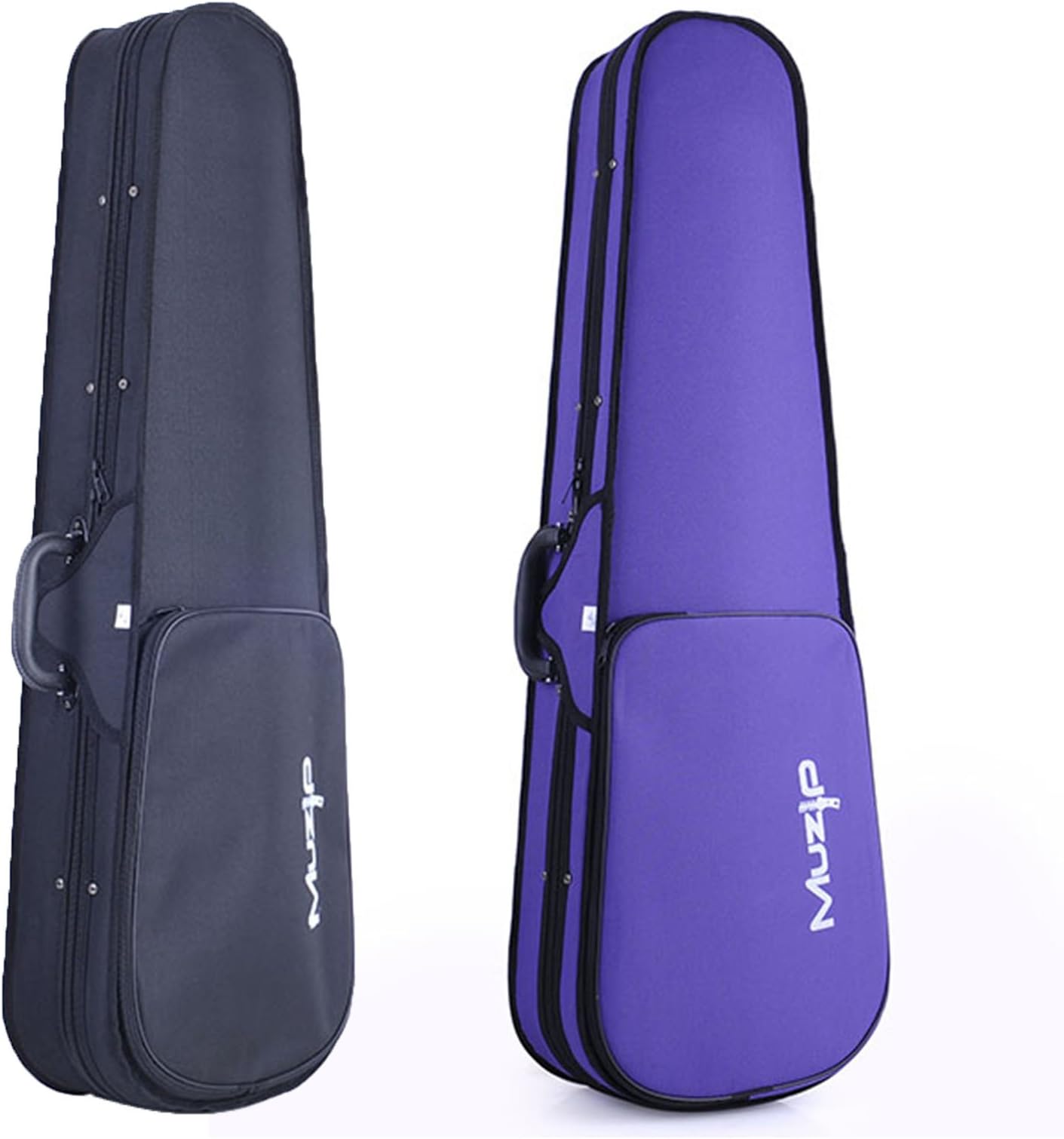 Muzip Violin Case, Three Quarter Size 3/4, Basic Professional Super Light Suspension Violin Hard Case, Black
