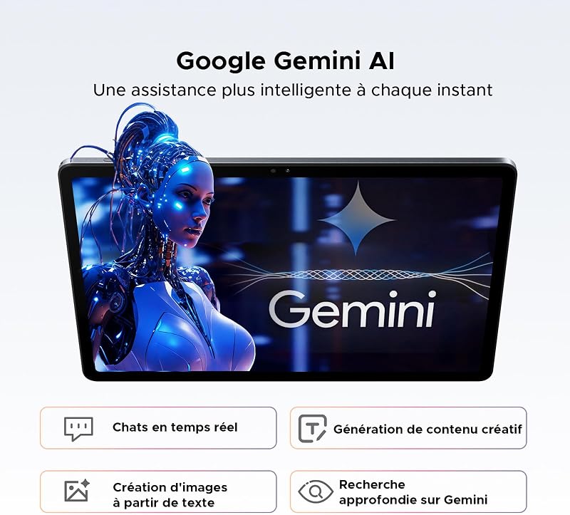 P11 Pro Tablette Android 16, Tablette 11 Pouces avec Gemini AI, 48Go RAM+128Go ROM, Tablette Tactile 2.4K 90Hz, T7250, 13MP+5MP, 8800mAh, 5G WiFi, Tablette avec Clavier, Stylet, Souris-Noir