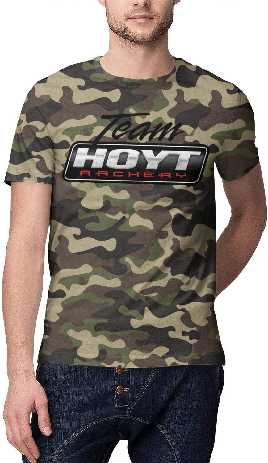 LONGCXBYUE Man Casual Hoyt-Archery-Logo-Breathable T Shirts Cool Round Neck Shirt