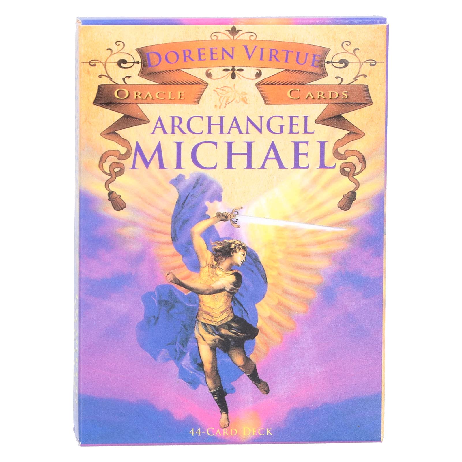 Archangel Michael Oracle Cards 44 Tarot Cards Set Divination Deck Tarot Cards for Beginners Rare Out of Print, Unique Hologram Paper Cards with Flash Effect Safe and Non‑Toxic