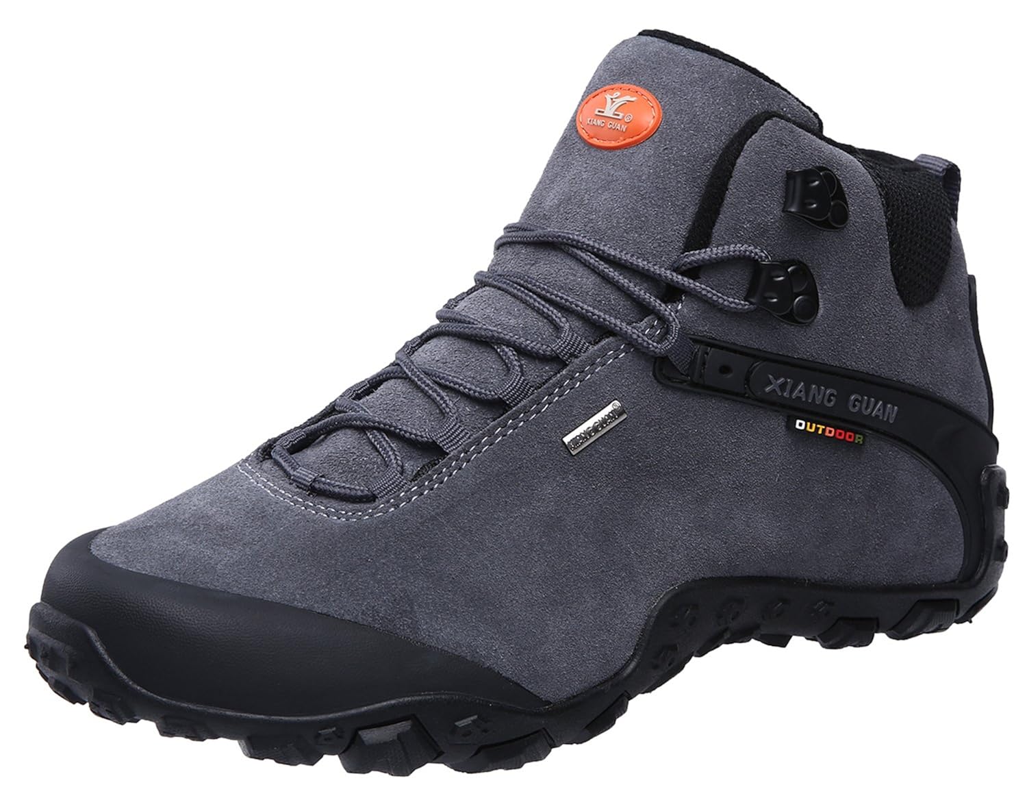 XIANG GUAN Mens Outdoor HighTop Lacing Up Water Resistant Trekking