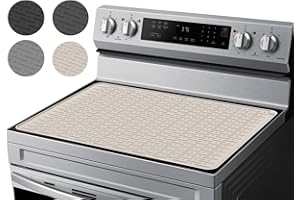 ULTIBE Silicone Electric Stove Cover Mat, 28"x20"Stovetop Cover for Electric Cooktop, Stove Top Protector Mat, Heat Resistant Glass Cooktop Cover, XL Dish Drying Mats for Kitchen (Griege)