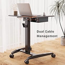JOY worker Height Adjustable Rolling Laptop Desk