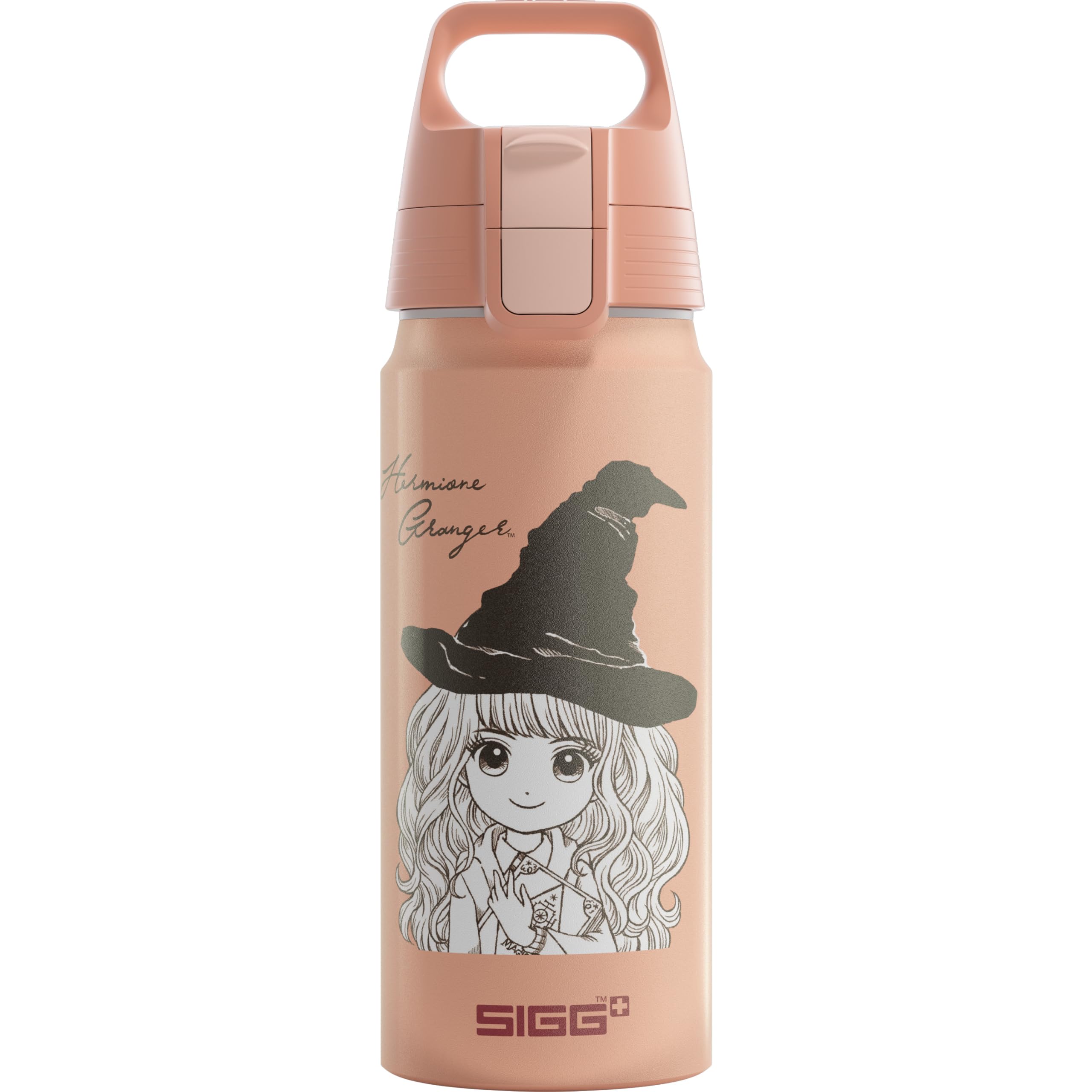 Sigg - Aluminium drinking bottle for children - WMB ONE Hermione - suitable for carbonated drinks - leak-proof - feather-light - BPA-free - climate neutral certified - pink - 0.6 litres