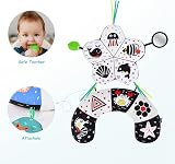 Vicloon Tummy Time Pillow Baby Toy Black White High Contrast with Mirror view 4