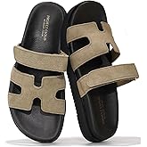 Project Cloud 100% Genuine Leather Sandals for Women Footwear - Stylish Womens Sandals with Plush & Soft Insole - Non-Slip and Water-Resistant Beach Sandals Slides for Women (Mayvy,LTTAUP, 10)