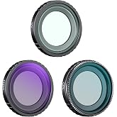 K&amp;F CONCEPT UV CPL ND Filter Kit for Insta360 GO 3S | 3 Pack ND4 UV CPL 28 Multi-Layer Coated Polarizer Neutral Density Protection Filter, Not for Insta360 GO 3, FSI102