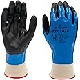 SHOWA 377 Nitrile/Nitrile Foam Fully Coated General Purpose Work Gloves with Poly/Nylon Liner, 13-Gauge, Large (12 Pair)