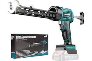 APROTII Cordless Caulking Gun Compatible with Makita Battery, Electric Caulk Gun w/ 4 Adjustable Speeds, LED Light, Drip-Free Adhesive 10OZ/300ML Caulk Gun for Filling, Sealing (No Battery)