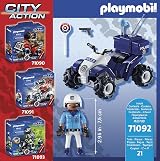 Playmobil City Action 71092 Police Quad with Pullback Motor 4+ Kids Toy view 4