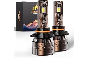 MUEYNIUK Upgraded 9005/HB3 Light Bulbs, 36000LM Super Bright 6500K 800% Brighter, Plug and Play Quick Installation, IP68, Long Service Life with Cooling Fan (Pack of 2)