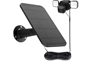 UYODM Solar Panel for Blink Outdoor 4 /(3rd Gen) Floodlight – Wire-Free Smart Security Camera,16.5Ft/5m Weatherproof Cable Power Your Blink Floodlight Camera Continuously (Floodlight & Camera NOT Included)