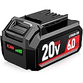 【Upgraded】20V 6.0Ah Lithium-Ion Battery, Replacement for SKIL PWRCore 20 Battery BY519601 BY519603 BY519701 BY519702 BY519703, Compatible with SKIL PWRCore 20 volt Cordless Power Tools and Chargers