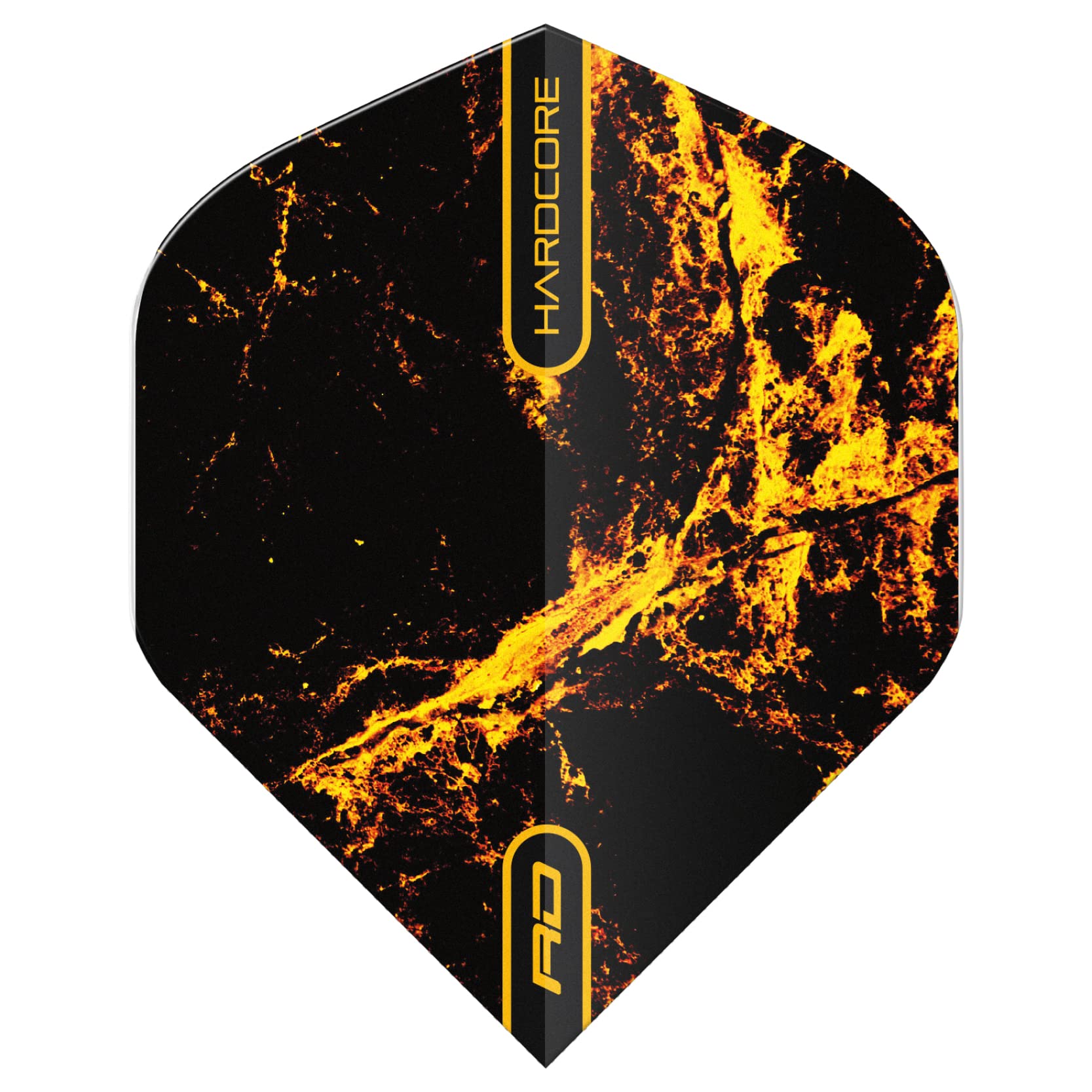 RED DRAGON Hardcore Radical Golden Strike Dart Flights - 4 Sets Per Pack (12 Dart Flights in Total)