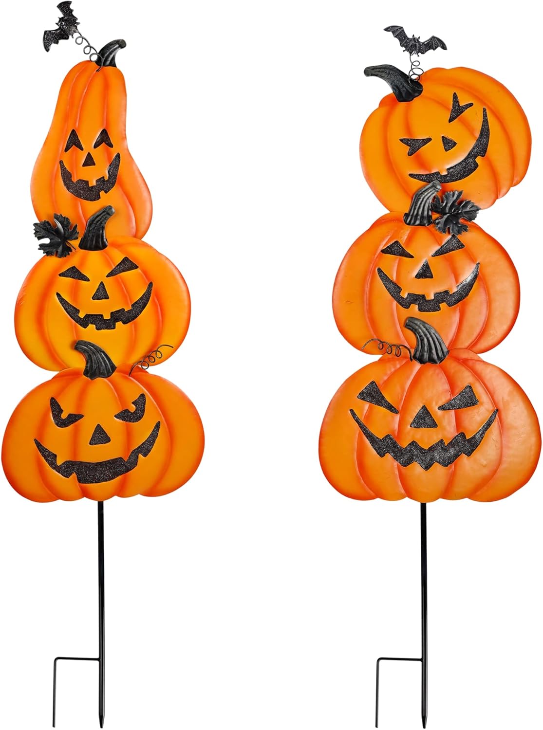 Yard Signs - Ridota 2 Pack Halloween Yard Decoration Stakes, Trick or Treat Happy Halloween Yard Signs for Halloween Outdoor Decor